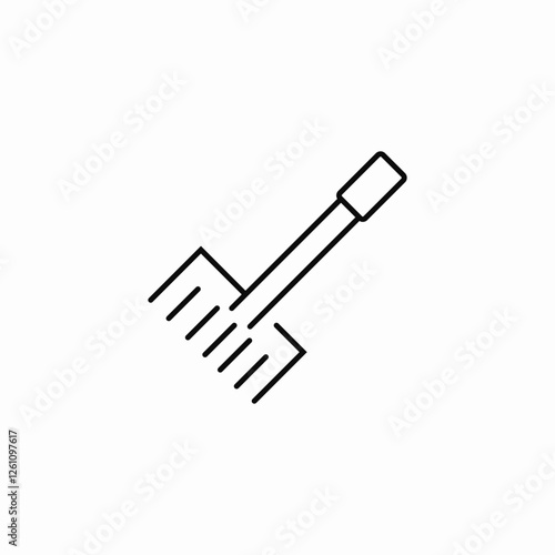 farm rake icon sign vector