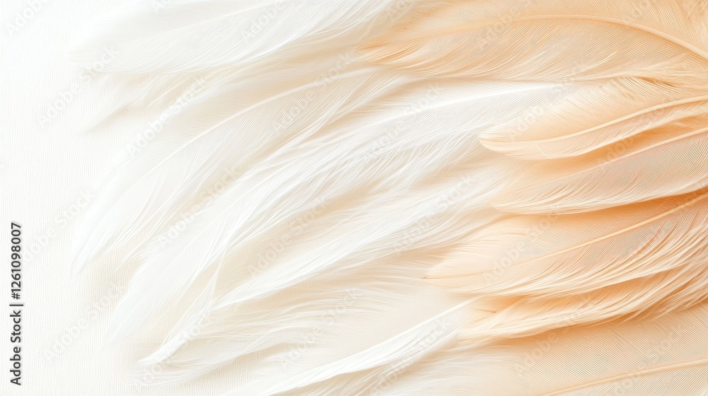 Soft beige feather background with airy texture and copy space Soft beige feather background with airy texture and copy space