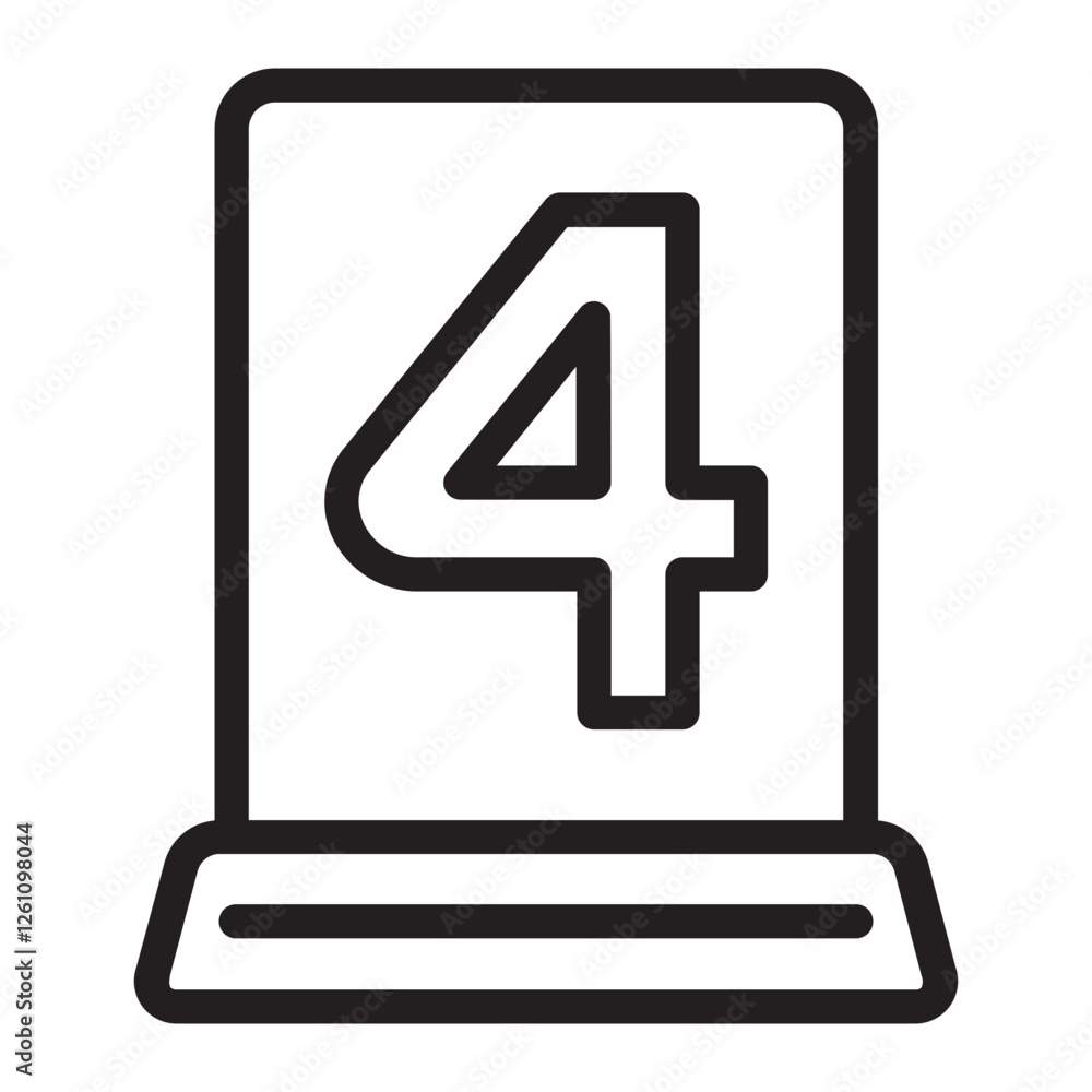 table number line icon table number line icon