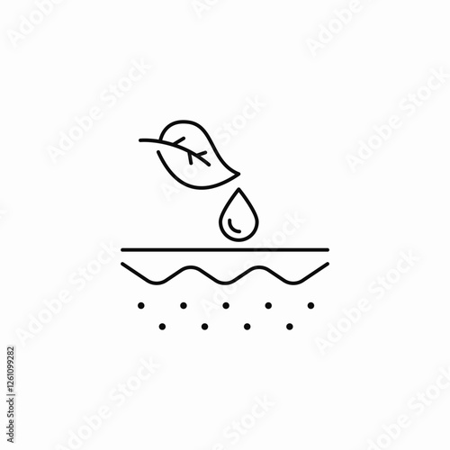 herbal cosmetics drop icon sign vector