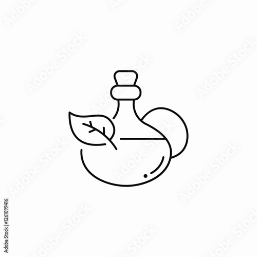 herbal oil icon sign vector