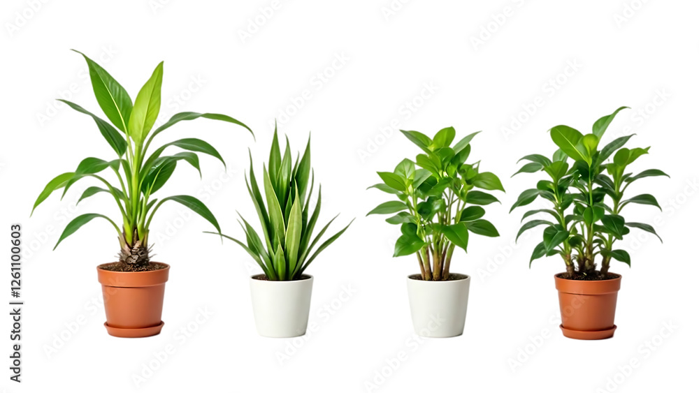 potted plants with varied greenery sit in terracotta pots implying nature concept in eco home potted plants with varied greenery sit in terracotta pots implying nature concept in eco home