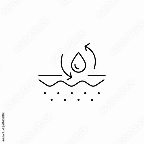 skin hydration restore icon sign vector