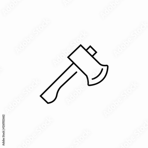 wood axe icon sign vector