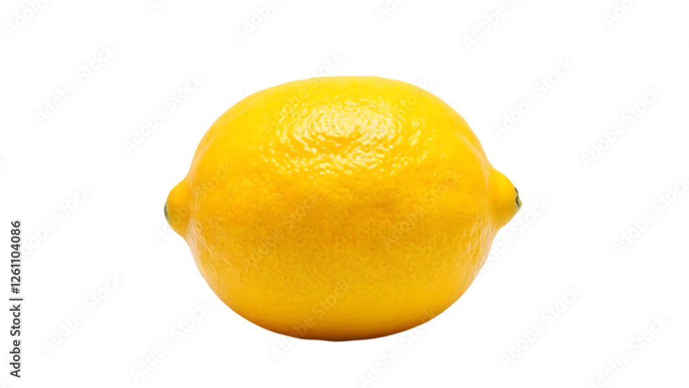 Bright yellow lemon isolated on a transparent background Bright yellow lemon isolated on a transparent background
