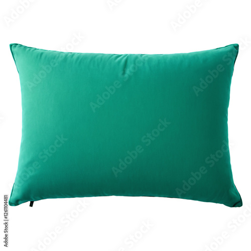 green pillow isolated on transparent background
