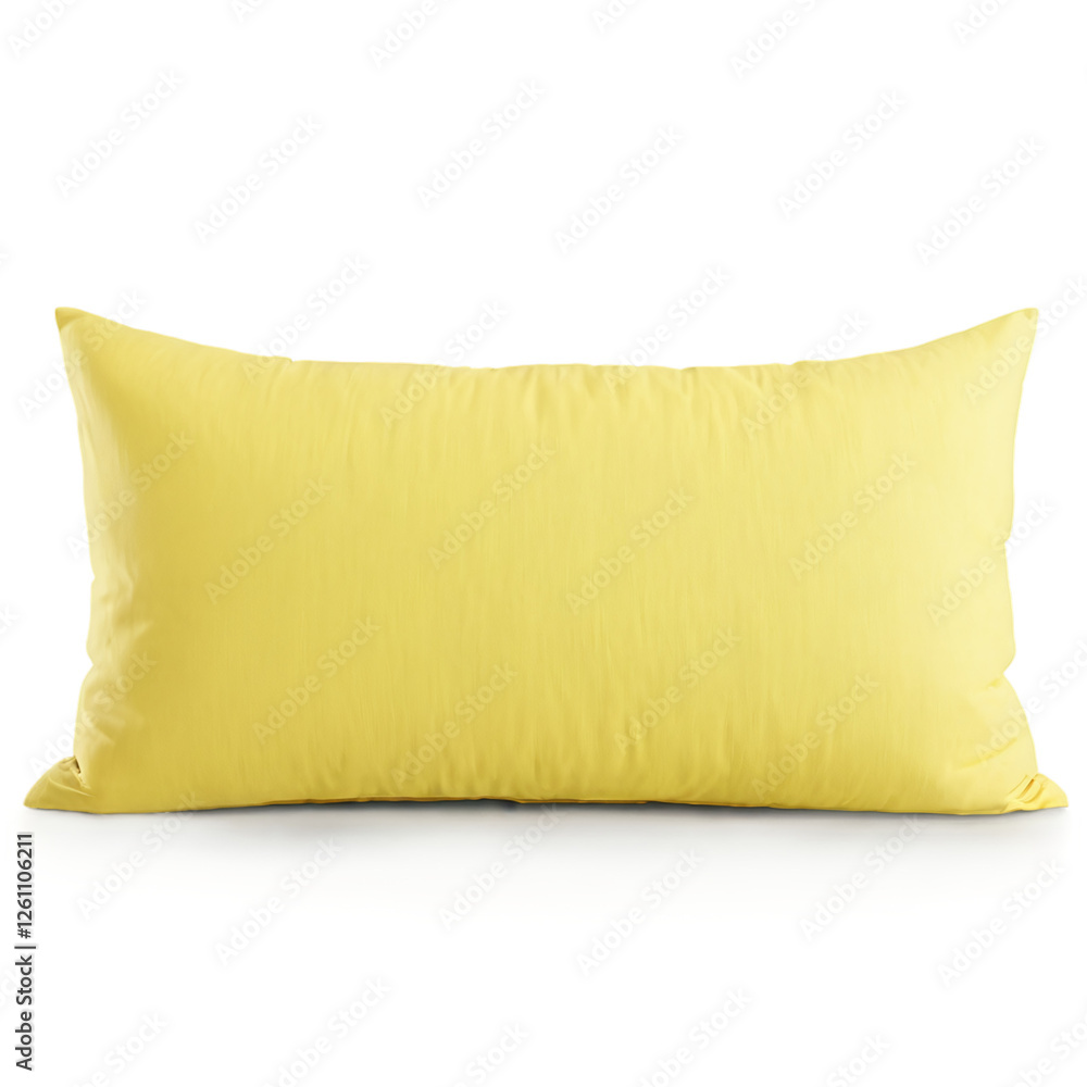 Obraz premium yellow pillow isolated on transparent background