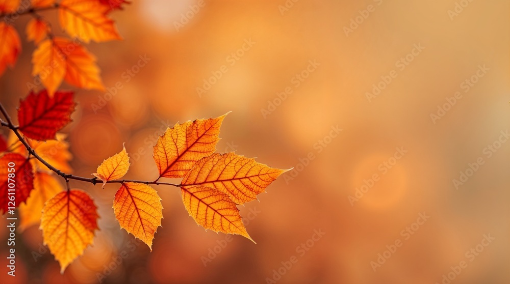 Autumn Leaves: Sharp Focus with Bokeh Effect and Seamless Gradient Blending Autumn Leaves: Sharp Focus with Bokeh Effect and Seamless Gradient Blending