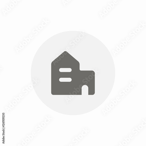 garage building icon sign vector
