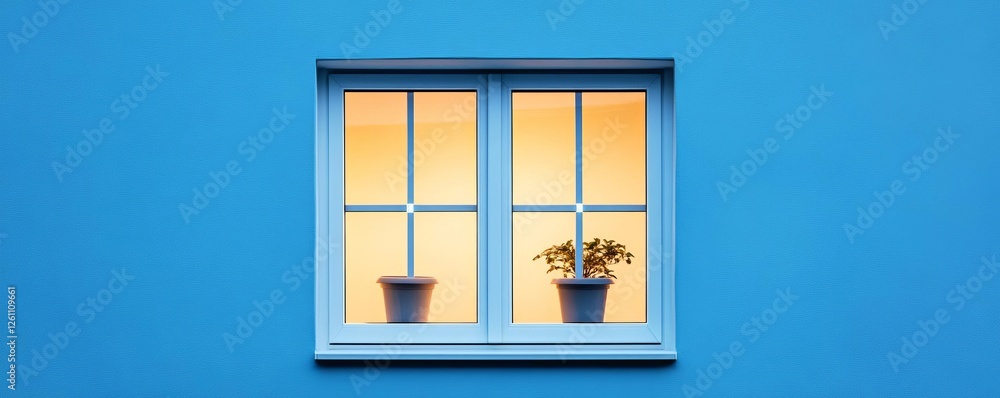 Obraz premium Energy-efficient smart windows adjusting thermal conductivity based on climate