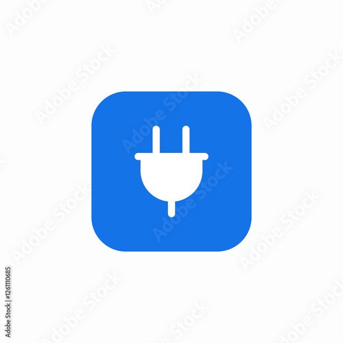 plug attachment icon sign vector