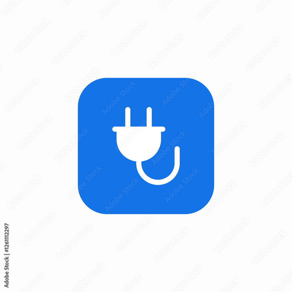 Obraz premium wire plug icon sign vector