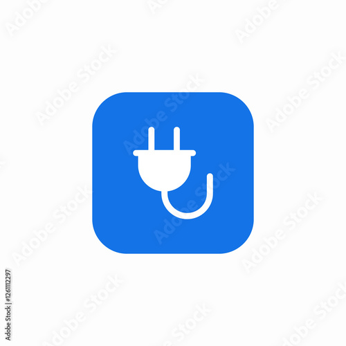 wire plug icon sign vector