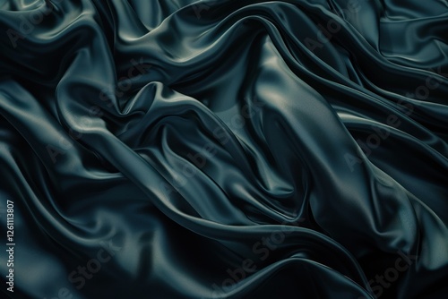 Wallpaper Mural Luxurious dark green silk flows in smooth waves, enhanced by rich textures and soft diffused lighting Torontodigital.ca