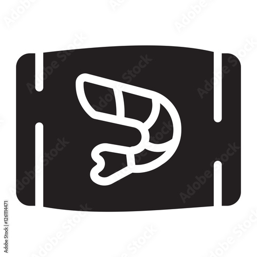 frozen food glyph icon