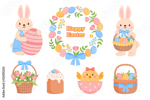 Easter clipart for design projects.