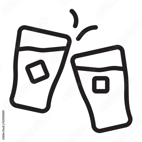 Cheers line icon