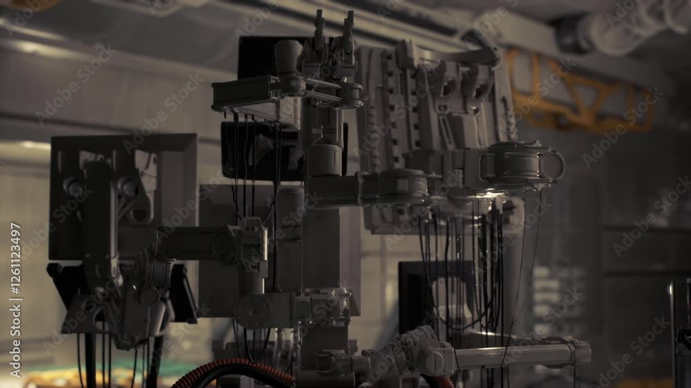 The laboratory within a concealed bunker features complex equipment used for scientific research. Various tools and instruments are arranged meticulously, indicating ongoing experimental work. The laboratory within a concealed bunker features complex equipment used for scientific research. Various tools and instruments are arranged meticulously, indicating ongoing experimental work.