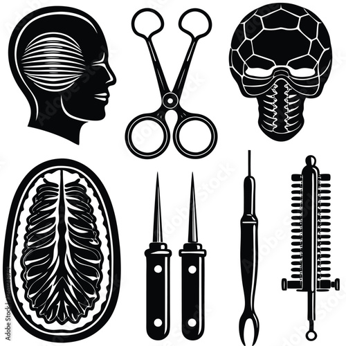 Medical surgery and treatment instrument  major and minor  surgery set