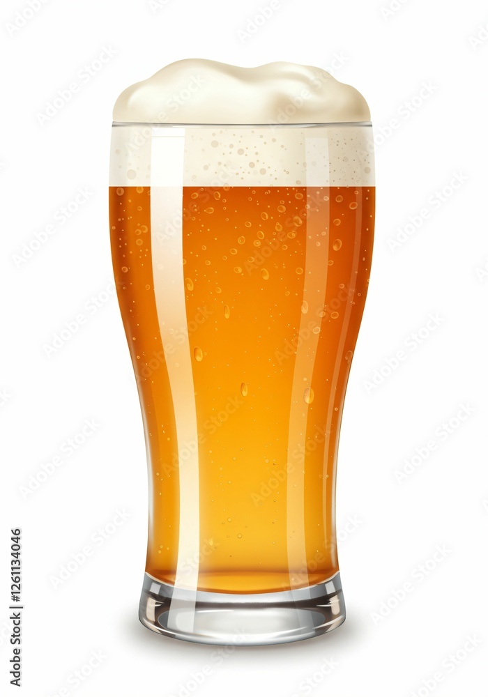 Illustration of a tall glass of beer. Illustration of a tall glass of beer.