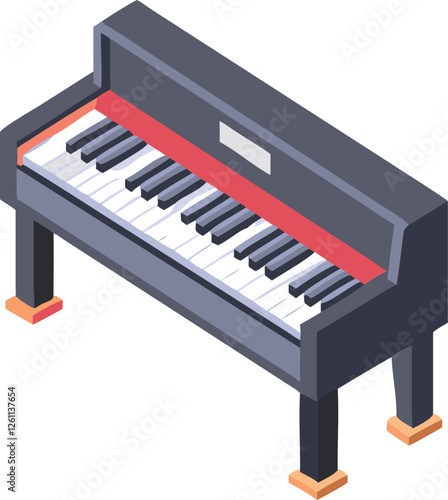 piano vector illustration. Music grand piano icons Simple set of music grand piano vector illustration