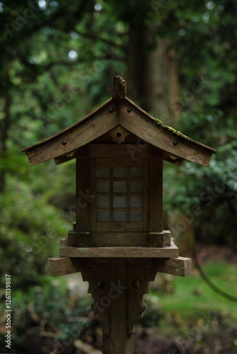 Wallpaper Mural Close-up of the wooden lantern at Okunoin Cemetery in Koyasan, Japan. Torontodigital.ca