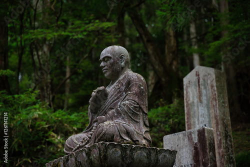 фотографія Statue of Kūkai in Okunoin, Koyasan, Japan
