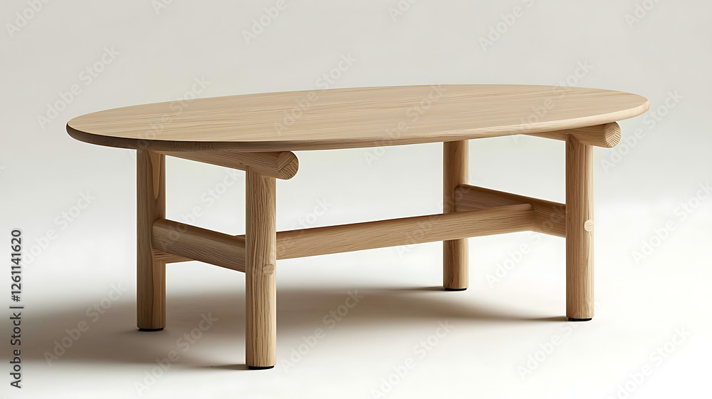 A wooden coffee table with a wooden base. generated using AI A wooden coffee table with a wooden base. generated using AI