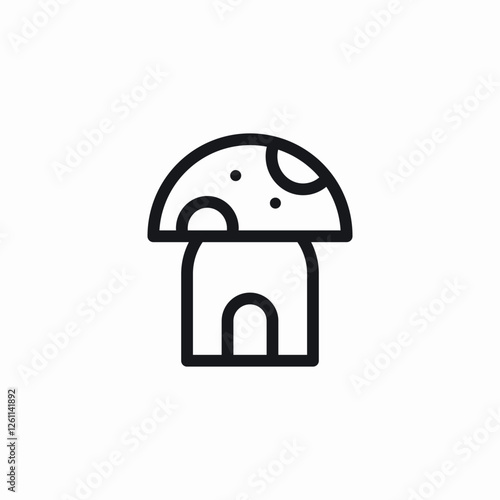 mushroom toy icon sign vector