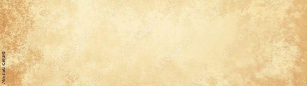 Fototapeta premium Super Ultrawide Beige Watercolor Background With Soft Grainy Texture
