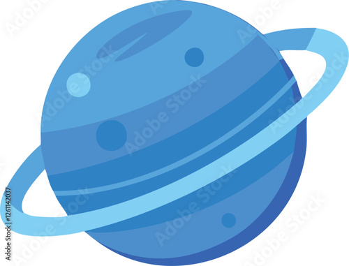 Blue saturn vector illustration. Blue saturn vector illustration. Space planet and stars design vector illustration. 