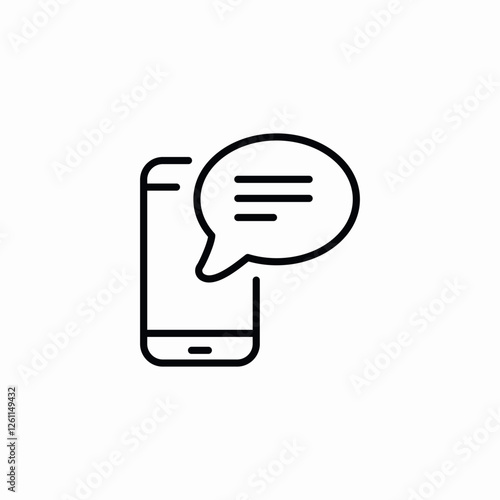 message mobile icon sign vector