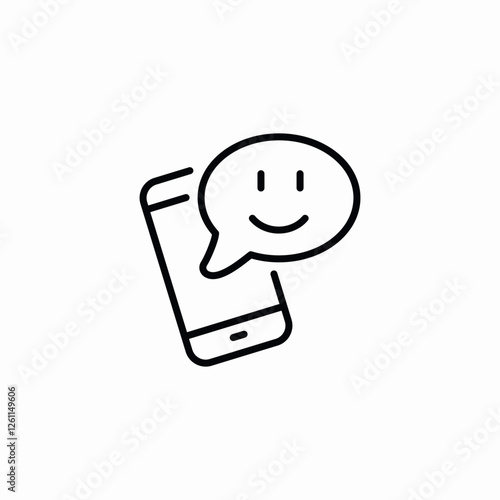 mobile emotion expression message icon sign vector