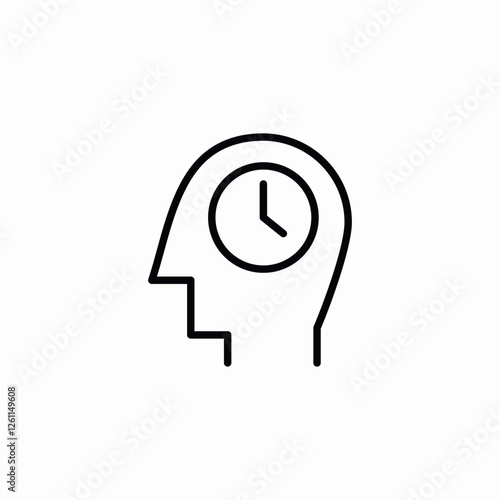 mind time icon sign vector