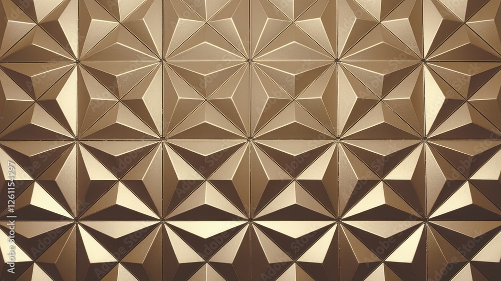 Geometric pattern featuring a raised triangular design in a luxurious gold hue, creating a sophisticated texture and visual depth. Geometric pattern featuring a raised triangular design in a luxurious gold hue, creating a sophisticated texture and visual depth.