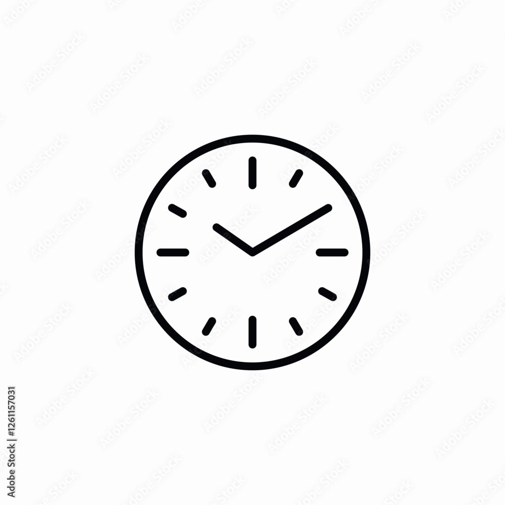detailed wall clock icon sign vector detailed wall clock icon sign vector