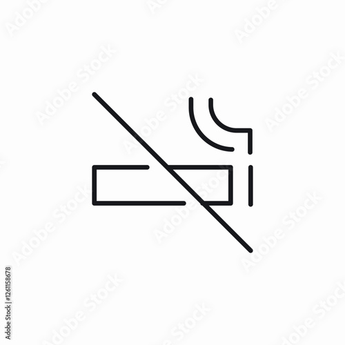 nonsmoking area icon sign vector