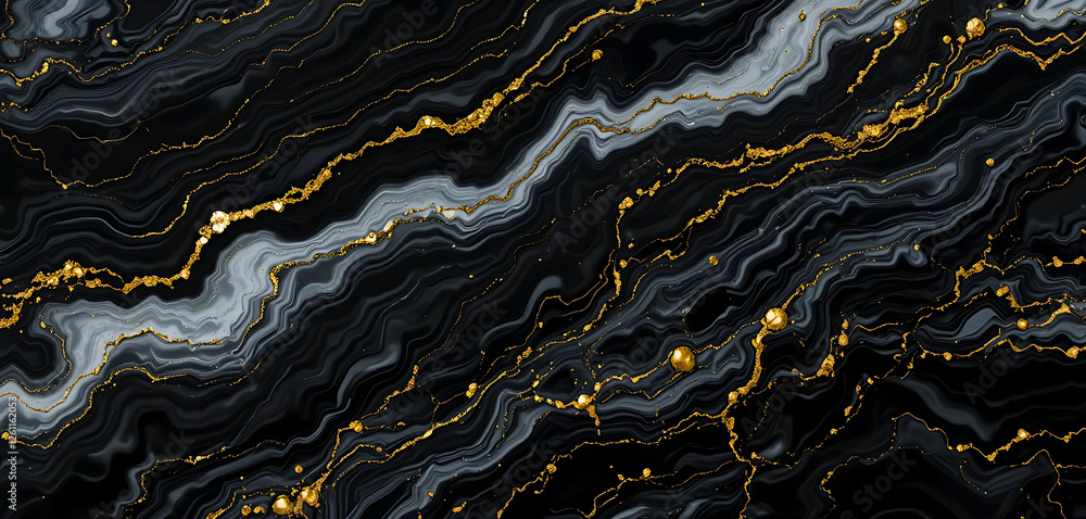 A seamless, high-resolution black onyx surface with deep swirling veins of white and gold. Ideal for luxury interiors, jewelry renders, and high-end architecture. A seamless, high-resolution black onyx surface with deep swirling veins of white and gold. Ideal for luxury interiors, jewelry renders, and high-end architecture.