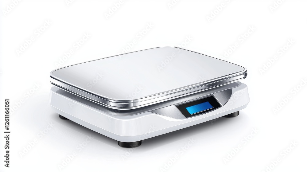 Modern Digital Kitchen Scale for Accurate Weight Measurement with LCD Display and Stainless Steel Platform Modern Digital Kitchen Scale for Accurate Weight Measurement with LCD Display and Stainless Steel Platform