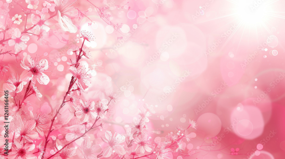 pink background with flowers pink background with flowers