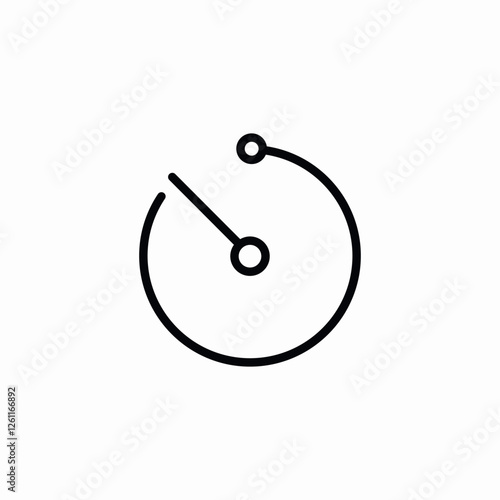 round meter counter icon sign vector