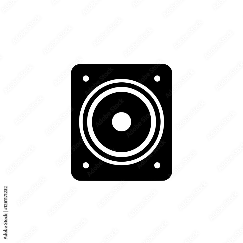 Speaker Icon: A minimalist black speaker icon, perfect for user interfaces, website design, and graphic projects. This simple and modern design represents sound, audio, music, and multimedia. Speaker Icon: A minimalist black speaker icon, perfect for user interfaces, website design, and graphic projects. This simple and modern design represents sound, audio, music, and multimedia.