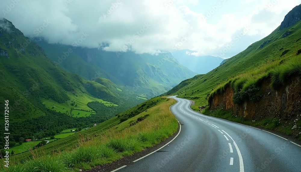 Fototapeta premium mountain road in the mountains