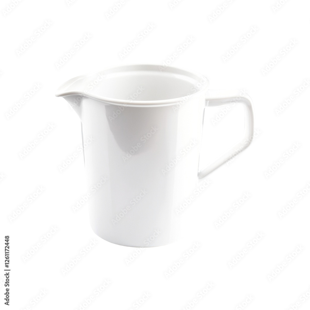 White plastic creamer pitcher kitchen utensil White plastic creamer pitcher kitchen utensil