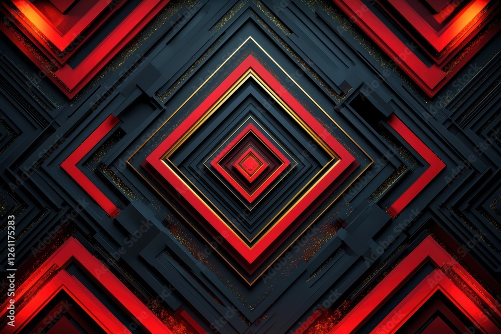Dynamic red and black geometric design digital art high fidelity modern abstract graphic presentation background Dynamic red and black geometric design digital art high fidelity modern abstract graphic presentation background