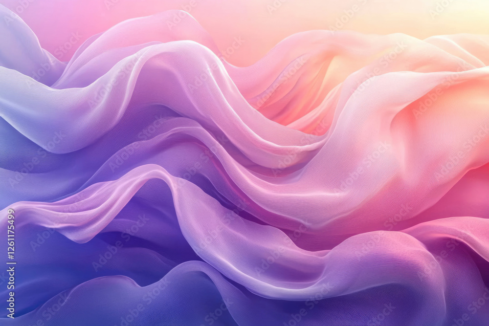 Fototapeta premium Abstract image of flowing pastel-colored fabric, creating a dreamy and ethereal mood.