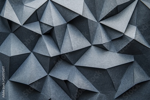 Wallpaper Mural Abstract Gray Triangular Geometric Paper Art Design Torontodigital.ca