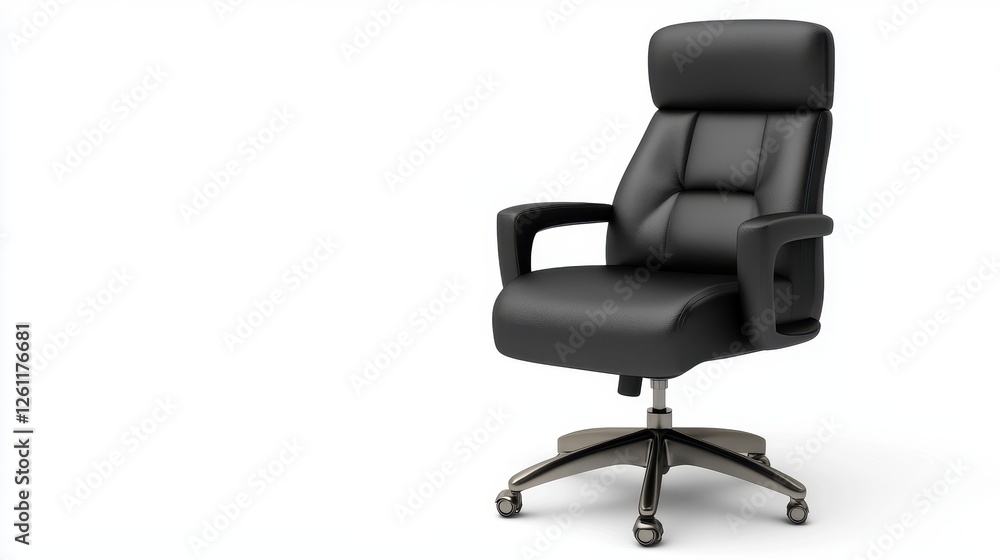Modern Black Office Chair with Ergonomic Design and Armrests Modern Black Office Chair with Ergonomic Design and Armrests