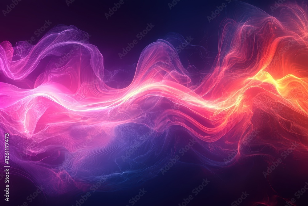 Fototapeta premium Dynamic futuristic abstract waves digital realm graphic design high fidelity vibrant colors contemporary viewpoint