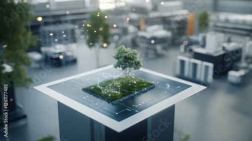 Digital Concept of Green Technology in a Modern Urban Environment